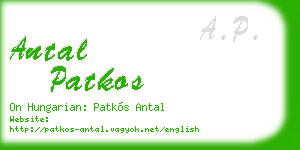 antal patkos business card